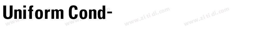 Uniform Cond字体转换